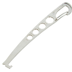 Metolius Torque Nut Tool curved design for hooking and pulling behind nuts.