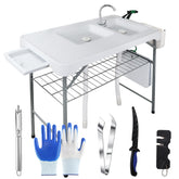 METORICO fish cleaning table with dual sinks for efficient prep