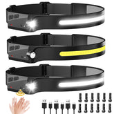 MEYHOR 3-pack rechargeable headlamp for versatile outdoor lighting.