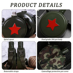 Meyrwoy 550ml capacity compact canteen fits small backpacks and day trips.