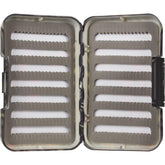 Montana Fly Company Poly Fly Box Estrada Brown Trout artwork provides durable fly storage.