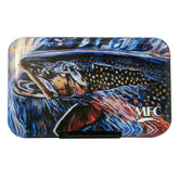 Front view of MFC Udesen Plastic Fly Box Brookie