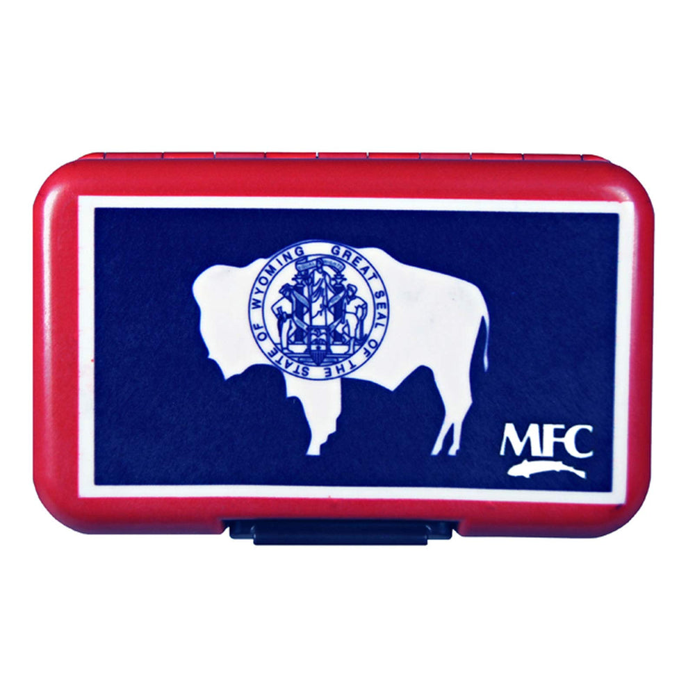 Montana Fly Company Wyoming flag poly fly box provides organized fly storage on the go.