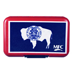 Montana Fly Company Wyoming flag poly fly box provides organized fly storage on the go.