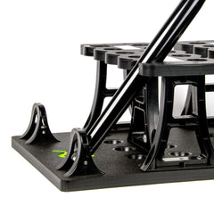 CNC milled recessed cups providing rod handle stability
