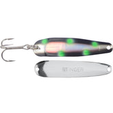 Michigan Stinger Scorpion Spoon Super UV Frost Byte 2-1-4 in front view for deep-water visibility.