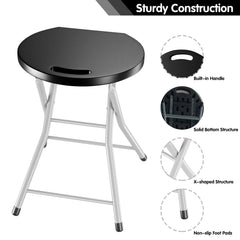 MIDDOW SilkyDry folding stool heavy-duty steel frame supports up to 330 lbs.