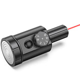 MidTen magnetic bore sight attached to muzzle for quick zeroing setup.