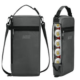 MIER golf cooler bag gray side view shows nine-can capacity for on-course drinks.