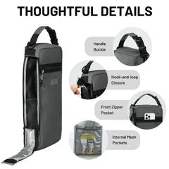 MIER golf cooler bag open top demonstrates quick access with hook-and-loop closure.