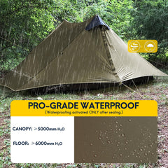 MIER LANSHAN ultralight tent packed size demonstrates compact carry for backpacking adventures.