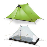 MIER LANSHAN ultralight tent two-person setup shows easy shelter assembly for backpackers
