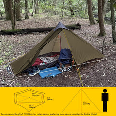 MIER LANSHAN waterproof seam-taped rainfly protects against rain and wind.