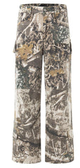 MIFJNF women's camo cargo pants front view showing high waist and relaxed fit for outdoor adventures.