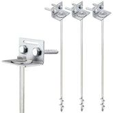 MightyPhine ground anchors screw-in 24-inch set of four with brackets for secure outdoor tie-downs.