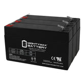 Mighty Max Battery 6V 1.3Ah SLA pack front view showing three batteries and compact size