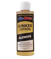 Mike's Lunker Lotion Alewife bottle front view