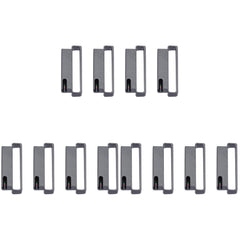 Mikikit stainless steel connector adapter, angled close-up showing a secure band connection.