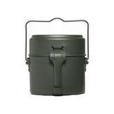 Mil-Tec German Style Gray Aluminum Mess Kit main pot for even heat and sturdy outdoor cooking