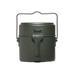 Mil-Tec German Style Gray Aluminum Mess Kit main pot for even heat and sturdy outdoor cooking