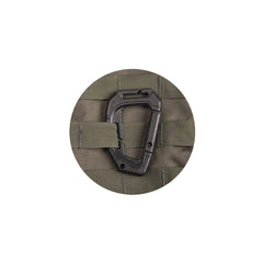 Mil-Tec Tactical MOLLE Carabiner side view shows dual MOLLE slots for secure mounting.
