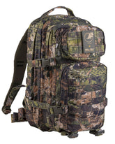 Mil-Tec unisex assault pack front view highlights 20L capacity for daily commutes and quick hikes.
