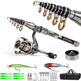 MILEXNKO telescopic rod extended for fast setup during fishing adventures.