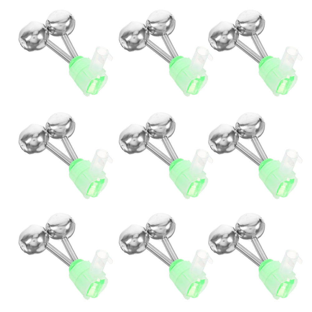 Milisten dual-ring bells green 1-97inch: quick bite alerts for night fishing.