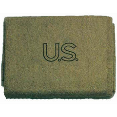 Military Outdoor Clothing U.S.-Style Wool Military Blanket, 60x80 inches, warm for camping and outdoor use.