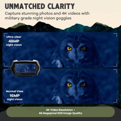 Military tactical thermal goggles with infrared night vision and 5X digital zoom