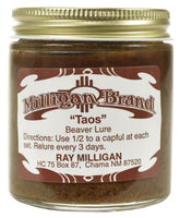 Milligan Taos Beaver Castor Lure bottle for field use with compact portability.