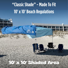 MillionShades Beach Shade Canopy 360-degree views deliver panoramic shade for seaside lounging.