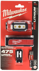 Milwaukee 2111-21 red USB headlamp tilting beam for hands-free work