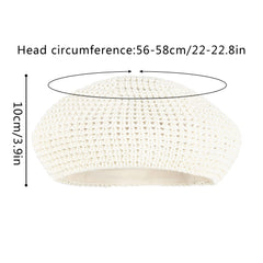 Minache beret hollow-out pattern provides breathable airflow for summer wear.