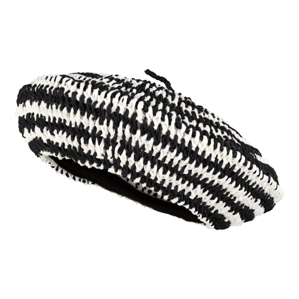 Minache Summer Beret hollow-out pattern for airy comfort in warm weather.