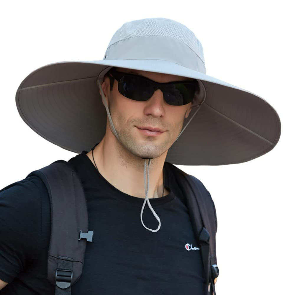 MINAKOLIFE super wide brim hat clip keeps sun at bay and hands free.