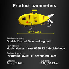Multi-jointed glide bait with smooth wide-S motion