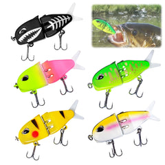 5-pack Mini Glide Bait for Bass - front view