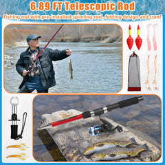 Fishing pliers and lip gripper included in kit