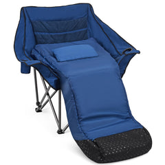 Minndudu heavy-duty camping chair foot pocket for warm, hands-free comfort outdoors.