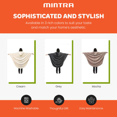 Mintra wearable blanket hoodie shown as one-size-fits-all for versatile lounging.