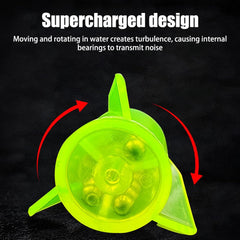 Plastic noisy bead sound tube with stainless steel balls