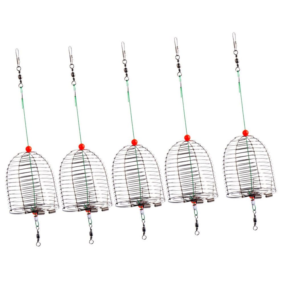Mipcase 5pc bait cage set front view showing compact, portable design