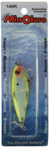 MirrOLure 14MR-CH Mirrodine Mini black-silver with twitching action to mimic wounded baitfish