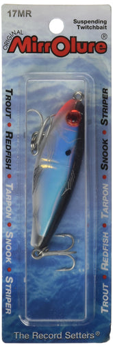 Mirrolure 17MR-21 Mirrodine Suspend Twitchbait – Black/White/Silver (2 5/8in, 3/8oz)