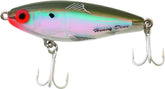Mirrolure 18MR-18 Heavy Dine lure close-up with green-black-white-silver finish for high visibility