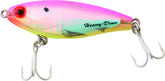 Mirrolure 18MR-EC heavy dine sinking twitchbait pink hue for aggressive saltwater strikes.