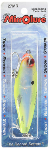 Mirrolure 27MR-CH Mirrodine XL Susp Twitchbait in Chat Black-Bel/Silver