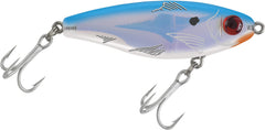 MirrOLure 27MR-EB Mirrodine XL Susp Twitchbait in E Blue Bk PRL Silver color, side view