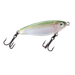 Mirrolure Mirrodine XL Skin Pilchard lure, side view, durable hooks for long-lasting fishing action.
